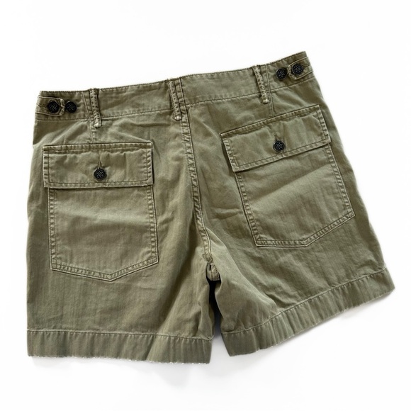 RRL Double Ralph Lauren Polo Green Herringbone Twill Military Shorts Mens 29 - Picture 9 of 12